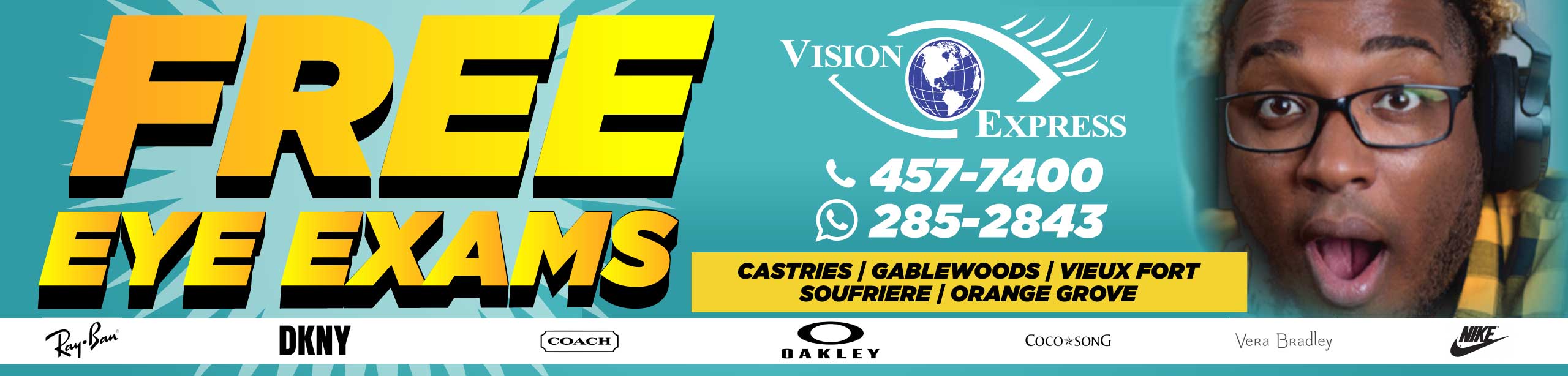Vision Express Saint Lucia Free eye exam